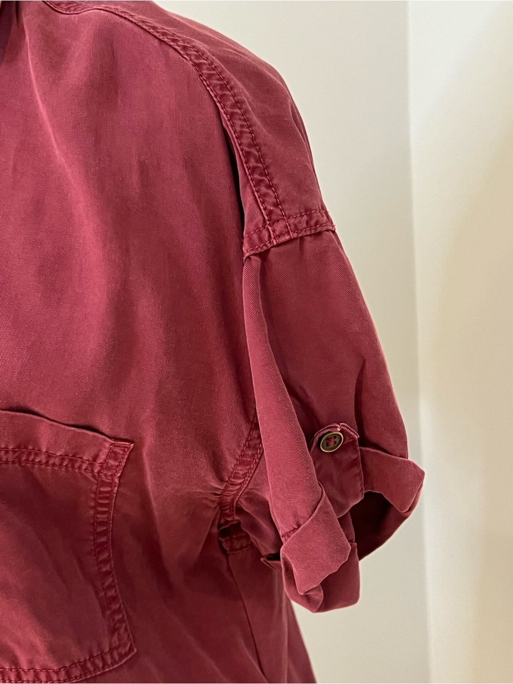 NWOT Universal Thread short sleeve utility shirt dress | SZ XS | V Neck |Pockets - Picture 8 of 13